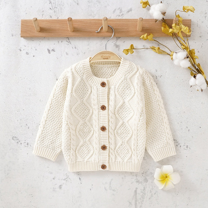 INS Springautumn Baby Minimalist Artistic Chandail Cardigan