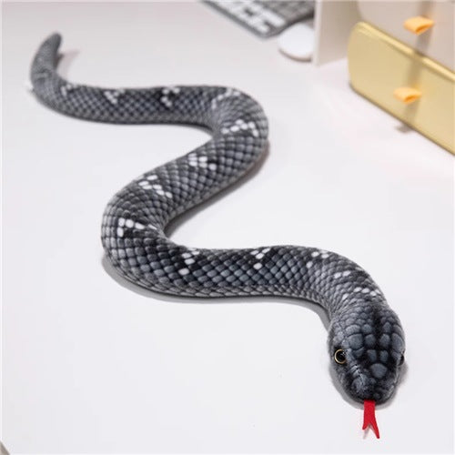 Jouet en peluche pour enfants imprimé et teint Crooked modèle Python