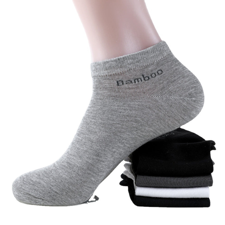 Chaussettes courtes en fibre de bambou respirante pour homme