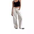 American Style Retro Low Waist Non élastique Lavé droit Jeans Femme Autumn Street Wid