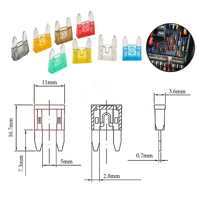 120pcs petite voiture fusible