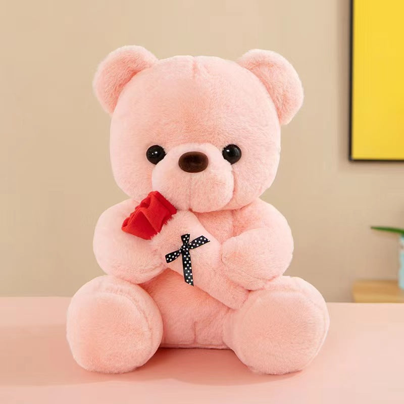 Mignon Rose Petit ours Poupée Huggy Bear Poupée Jouet en peluche pour femmes