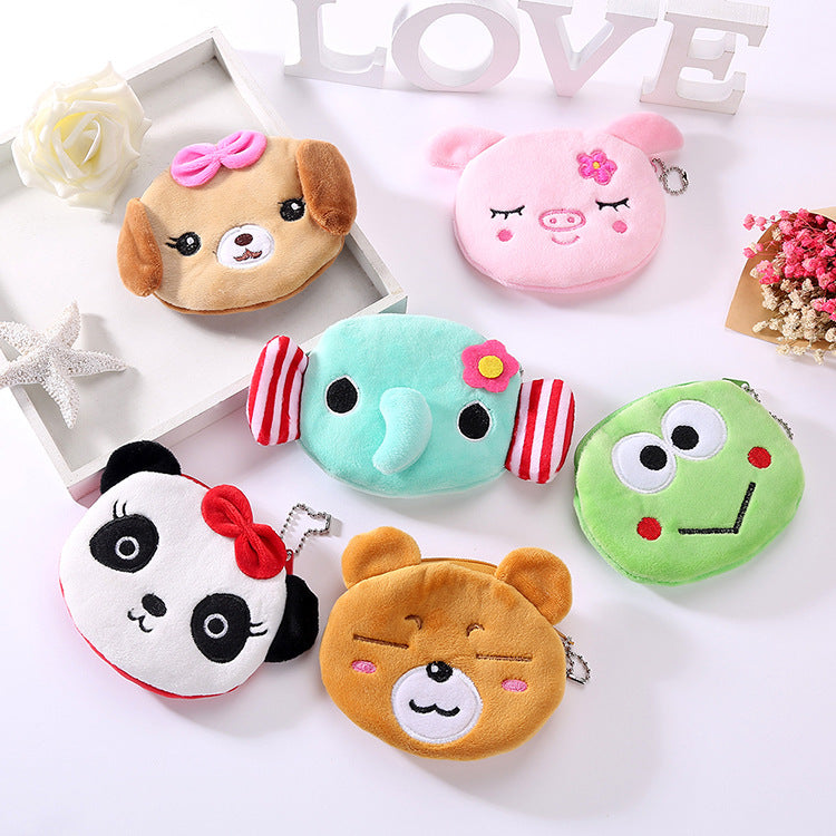 En peluche Mignon Coin Purse Cartoon Cloth cas clé pour femmes