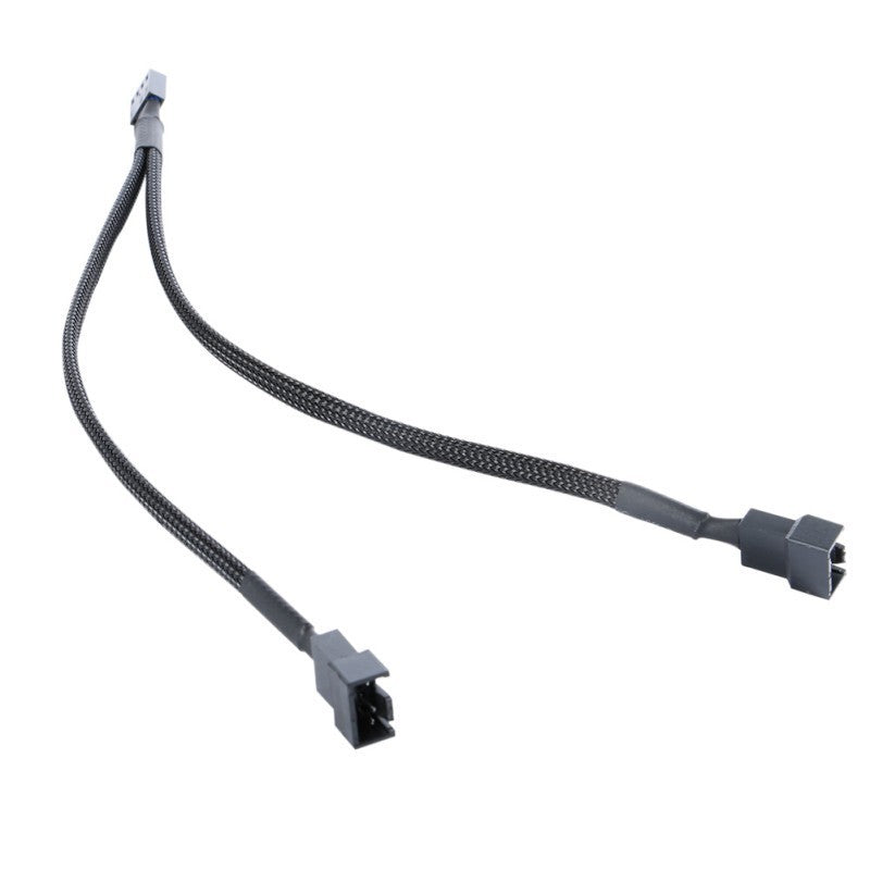 4-Pin Motherboard Temperature-Controlled Cooling Fan with Mesh and CPU Adapter Cable