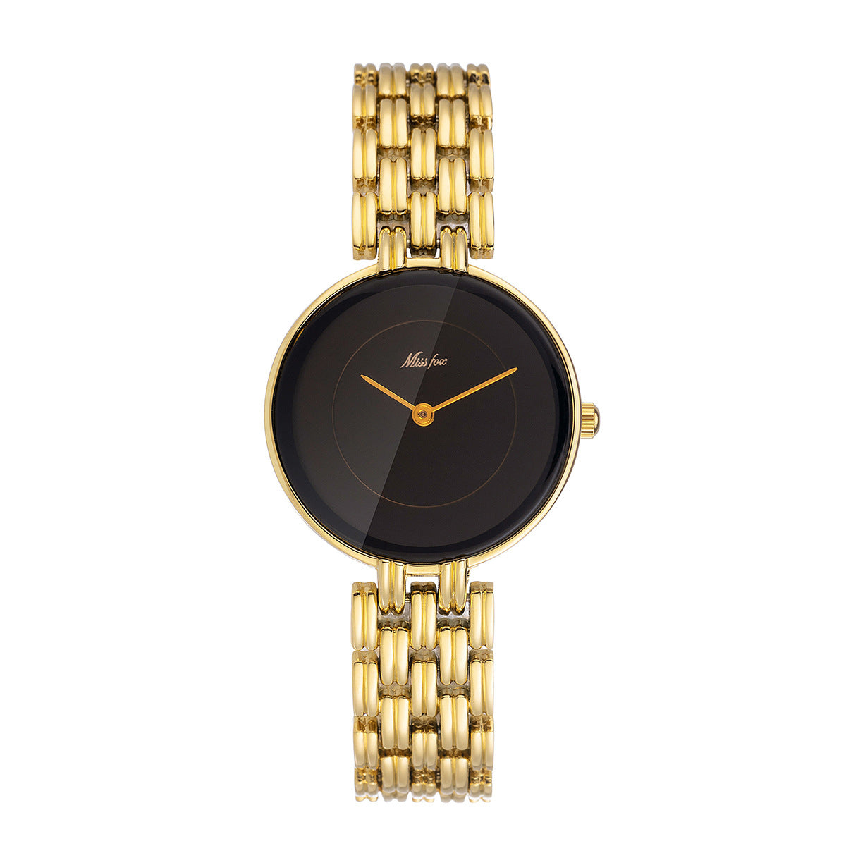 Montre Quartz en or noir simple