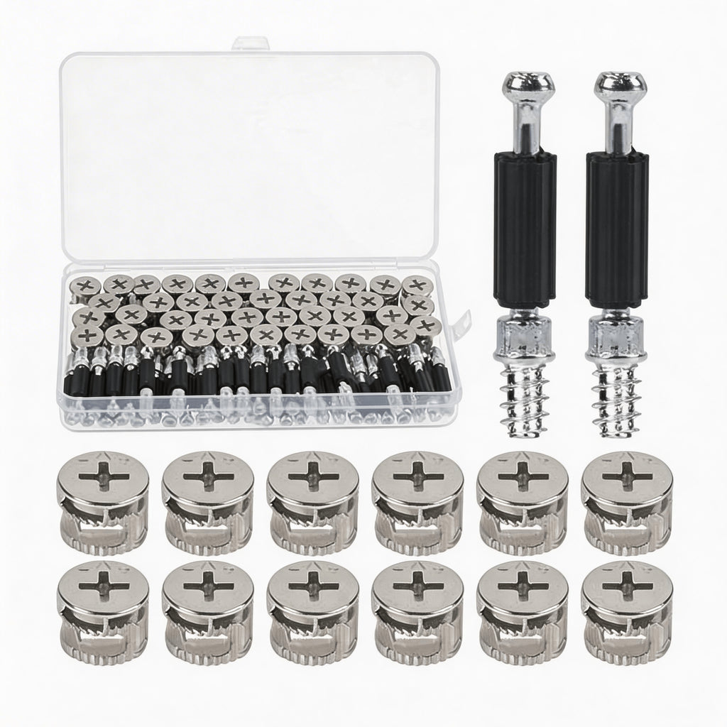 40 disques excentriques et 40 boulons de connexion pour l'assemblage de meubles et la menuiserie en bois—Party A