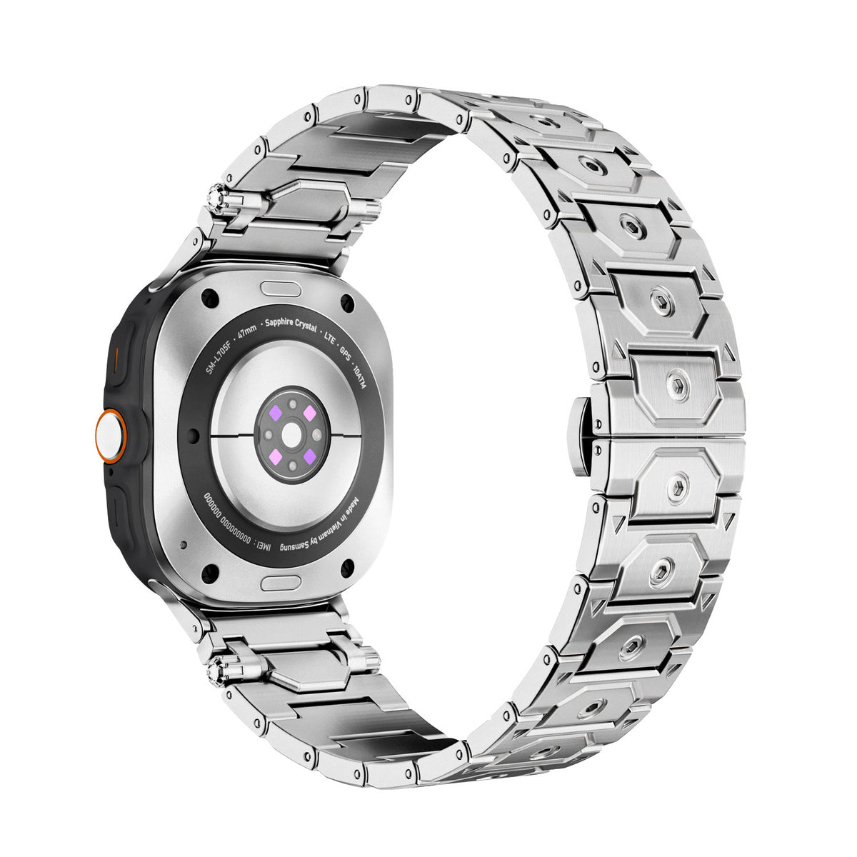 Fermoir papillon Bracelet métallique en acier inoxydable