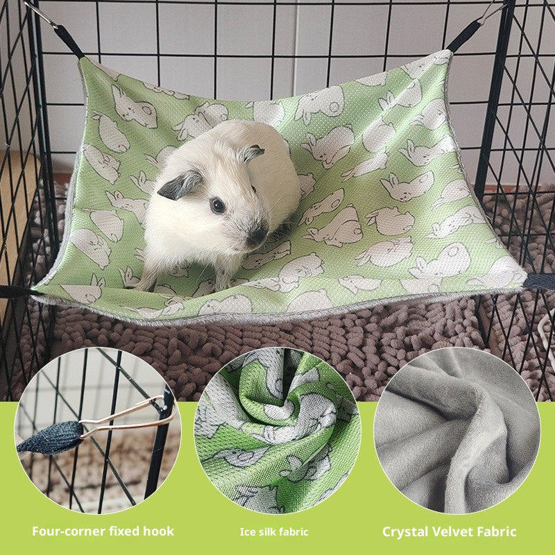 Breathable Ice-Silk Single-Layer Hammock for Small Animals