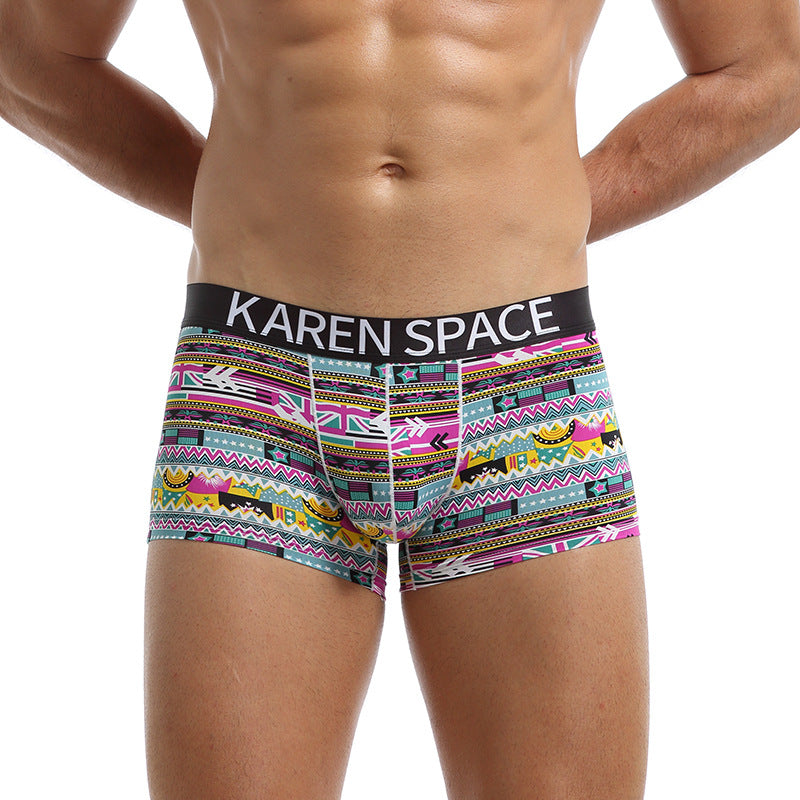 Boxers de mode en soie glacée imprimés
