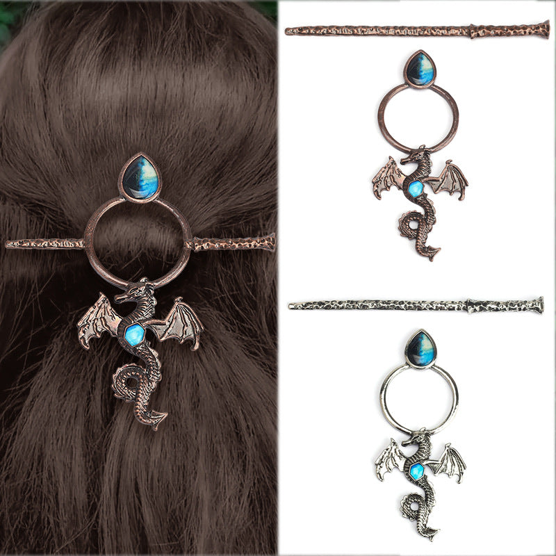 Retro Moonstone Volant Dragon Cheveux Accessoire