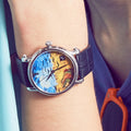Van Gogh Wheatfield avec Crows Series Montre Quartz pour Femme