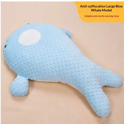 Oreiller de jouet anti-étouffement pour bébé de baleine bleue géante