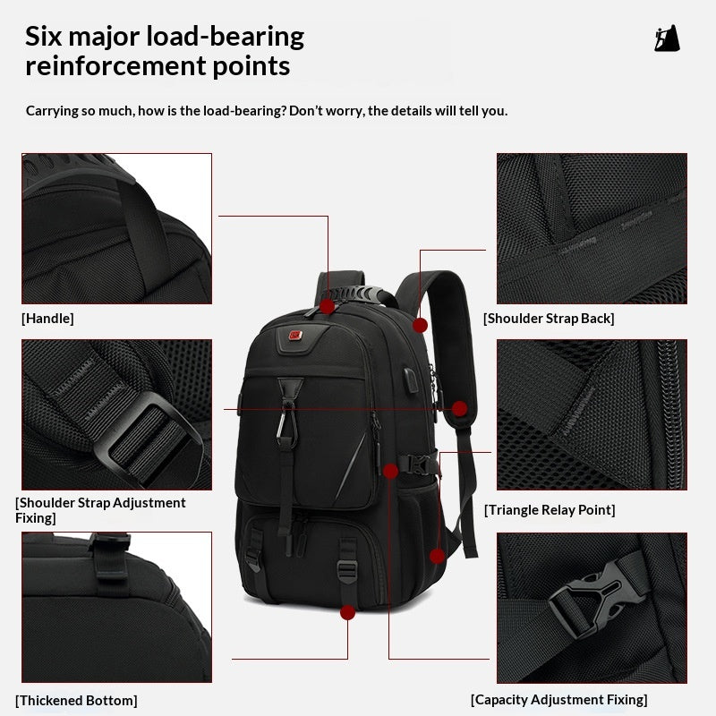 Outdoor Mountainering Waterproof Sac à bagages de voyage extra grande capacité