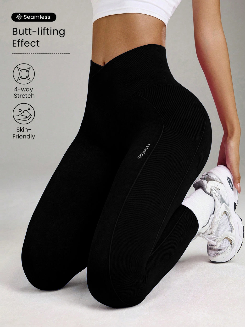 Pantalons de yoga serrés sans couture à lame de sable