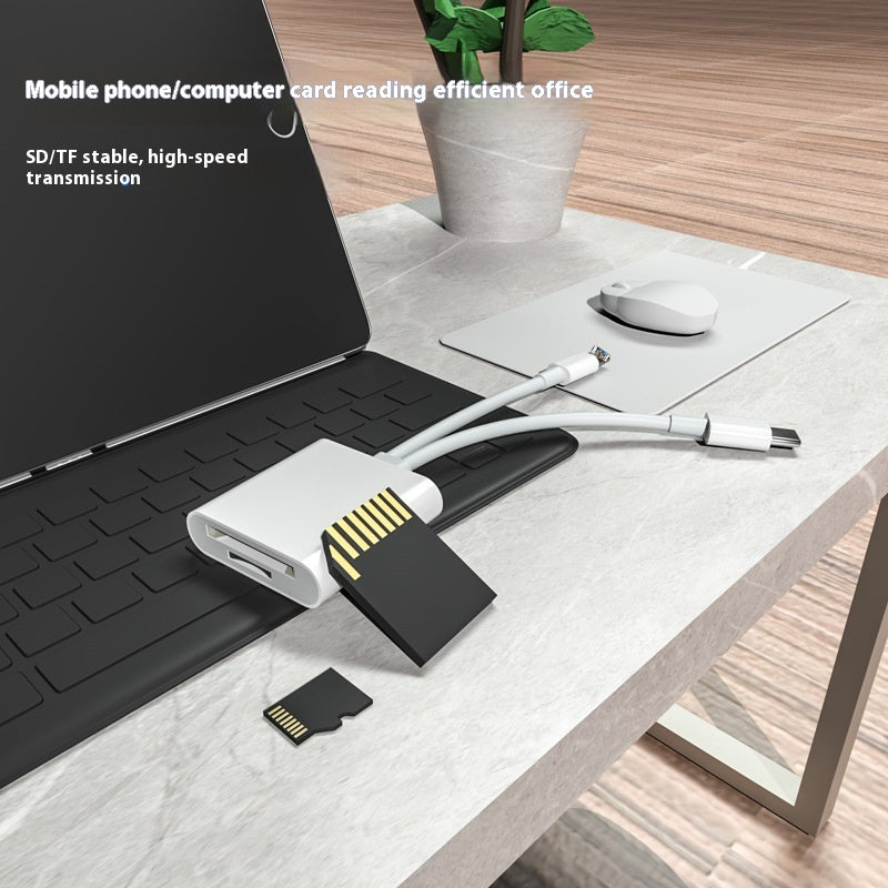 Type-c Mobile Phone Tablet SDTF Caméra lecteur de carte mémoire USBOTG Adaptateur câble
