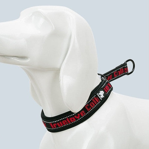 Truelove chien collier de traction tissu de plongée réfléchissant réglable doux commerce extérieur Am