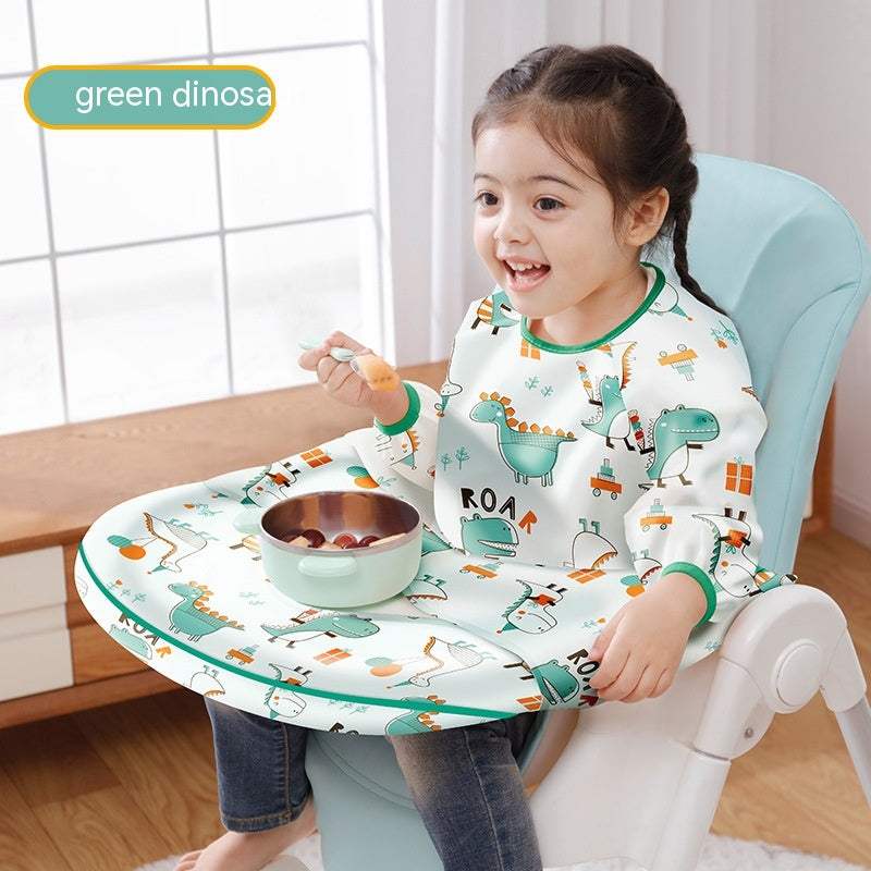 Chaise de salle à manger survêtements bébé mangeant de l'eau de bavoir et de la dirt résistant aux aliments pour bébés Tablier Detachab