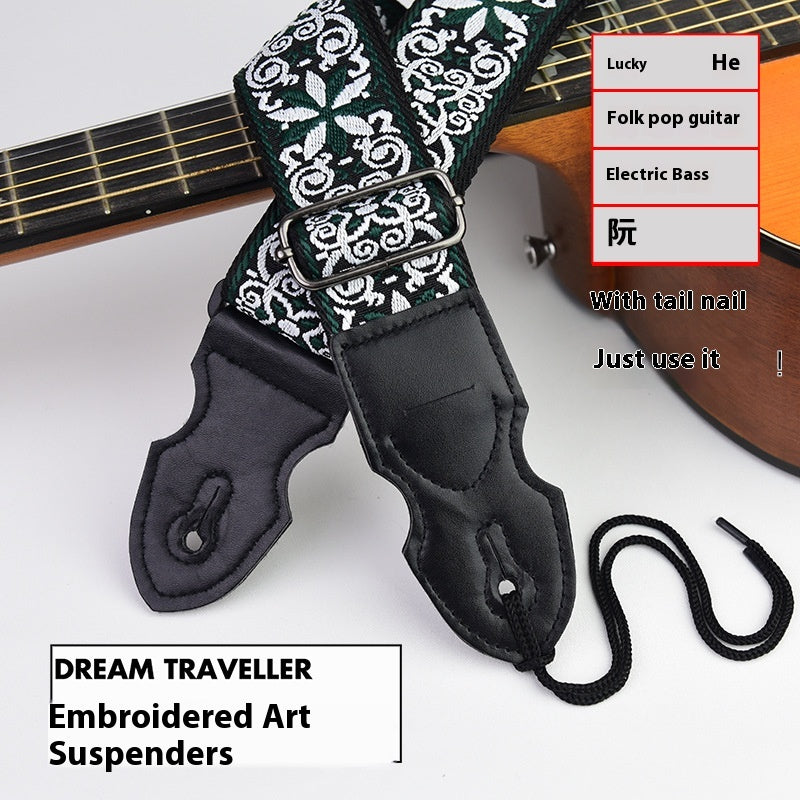 Bracelet pour guitare Folk Guitar Leather Electric Guitar Personnalité Guitare en bois Bracelet pour épaule