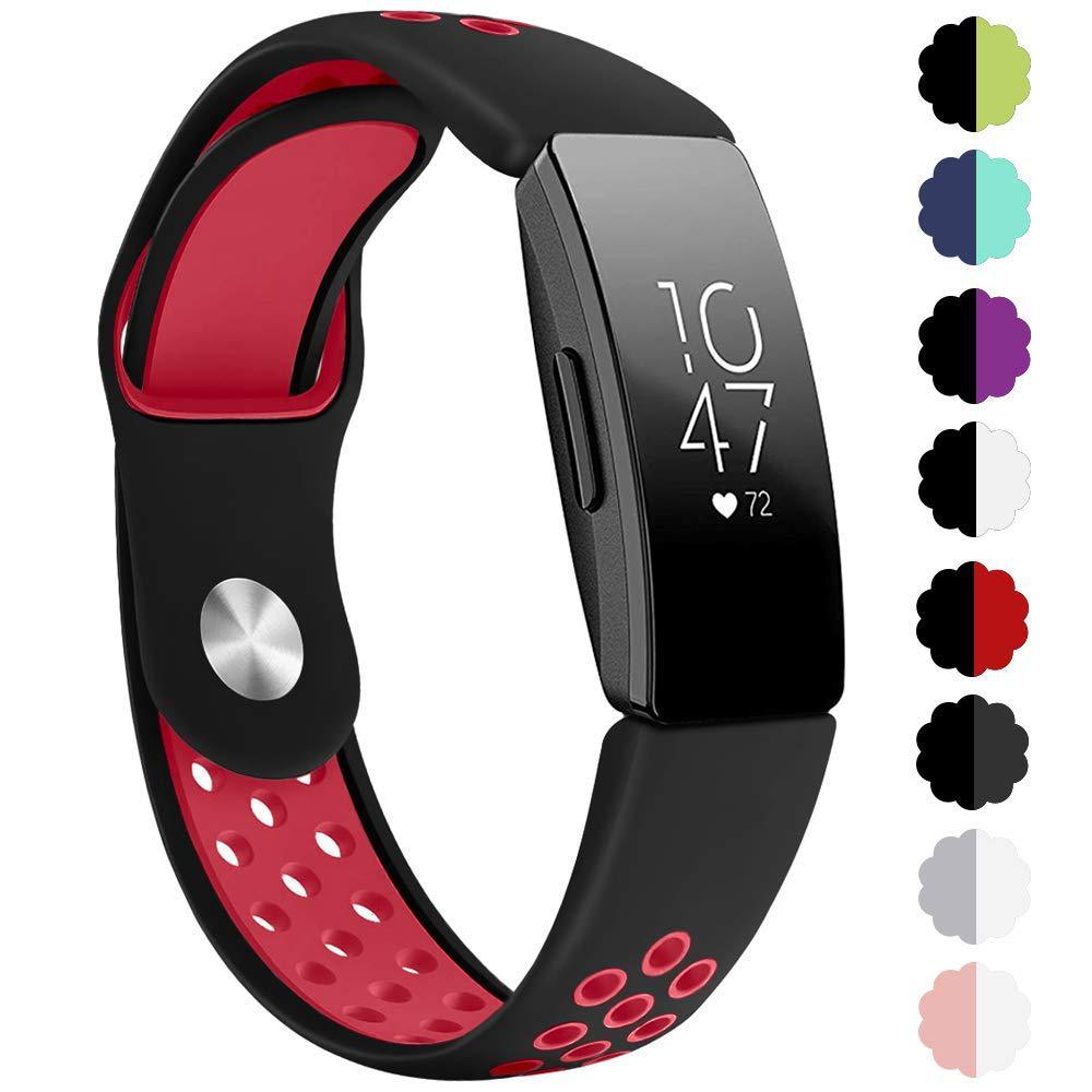 Two-tone silicone bracelet with breathable holes