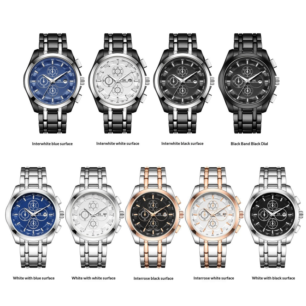Lumineuses mains Alliage Hommes Montre Quartz