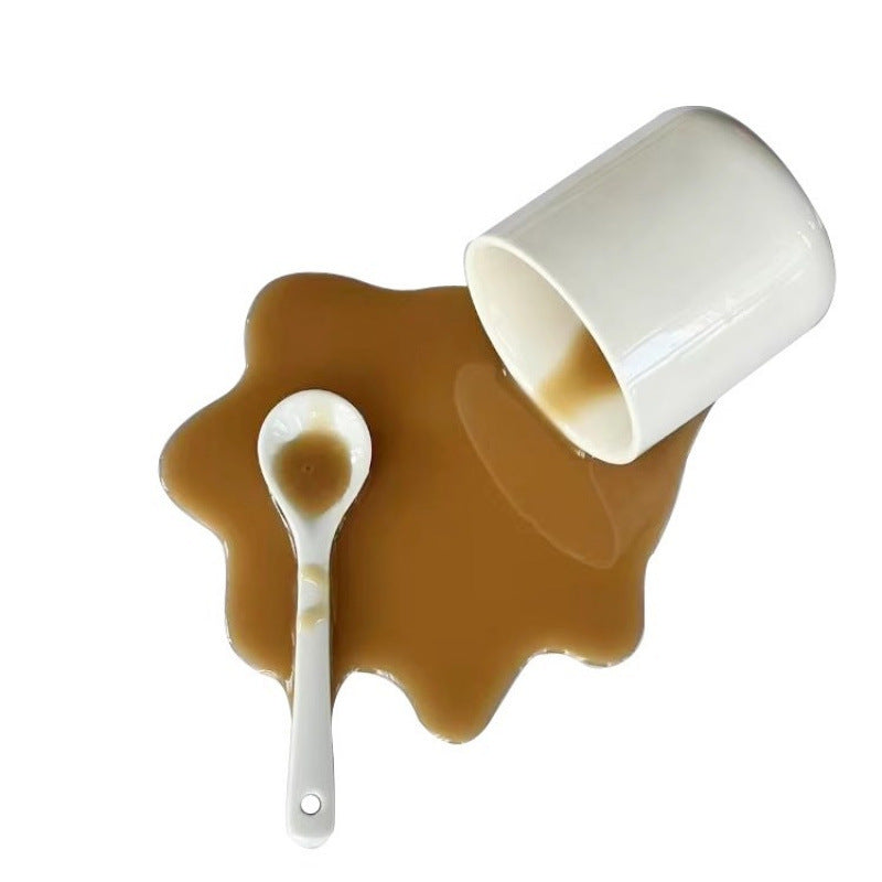 Spilled Coffee Decoration Funny Gift Mobile Phone Holder