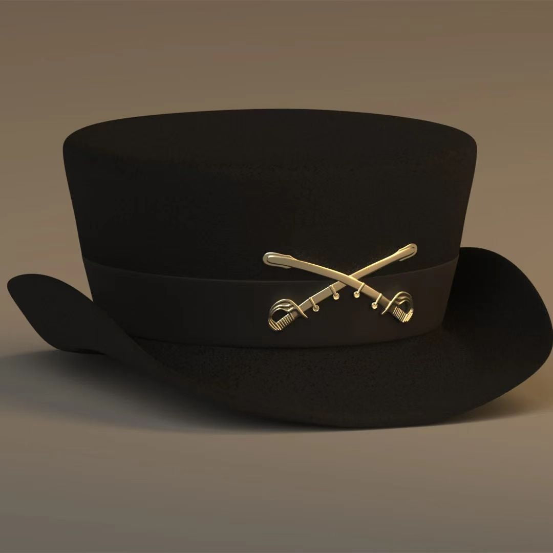 Chapeau de feutre décoratif en forme de lune