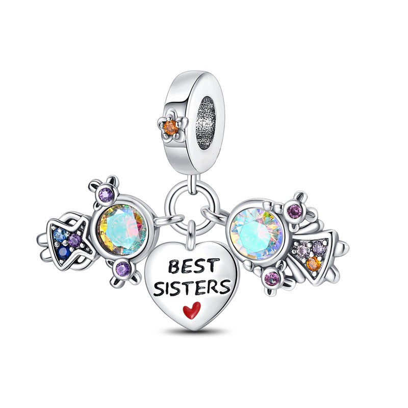 Bricolage Sœur Perle en forme de coeur Pendentif bijoux Accessoire