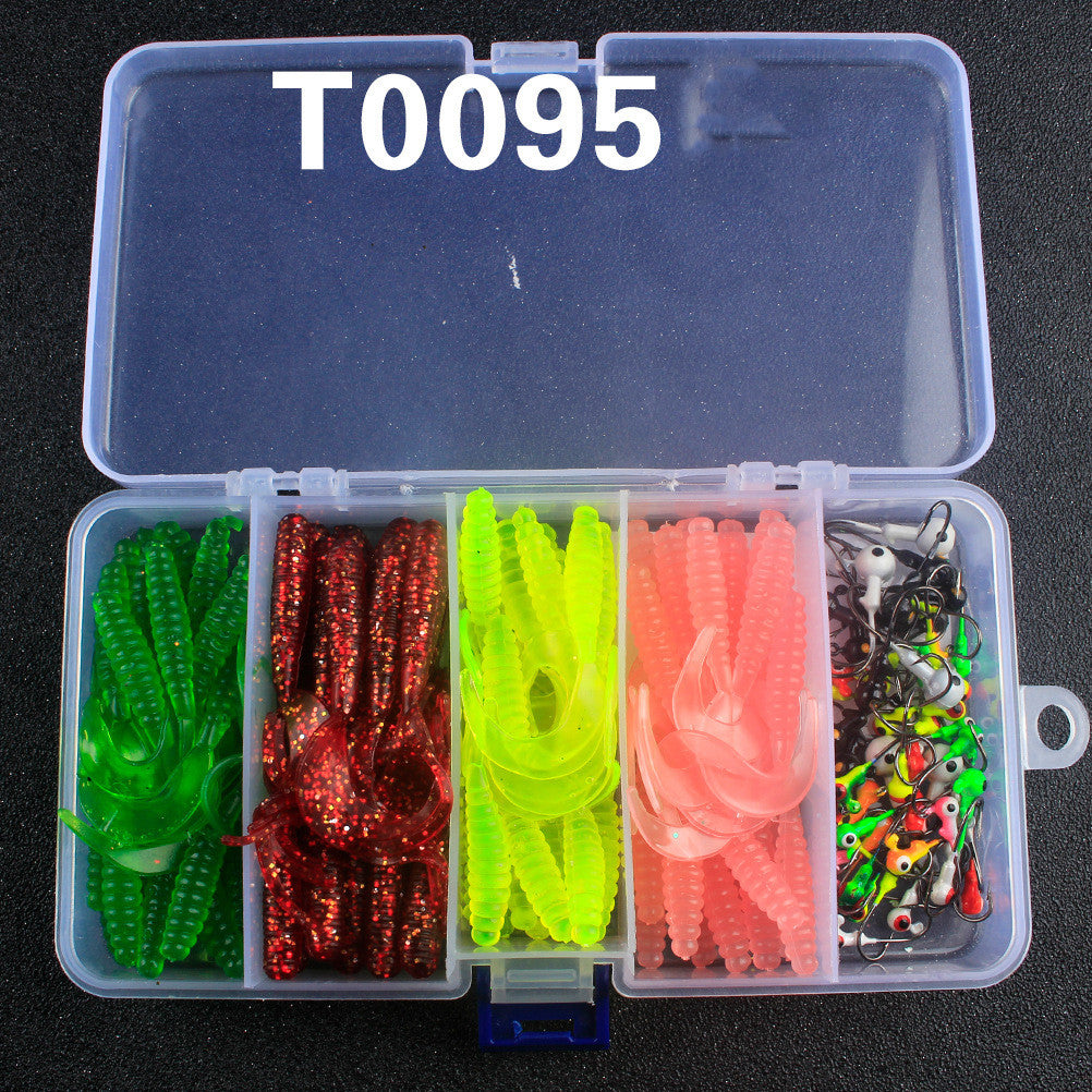 Ensemble d'équipement de pêche Luya Soft Bait Lead Hook Texas