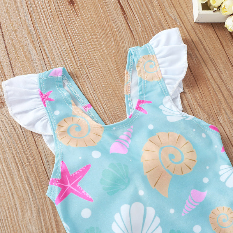 Maillot de bain à arc imprimé Shell
