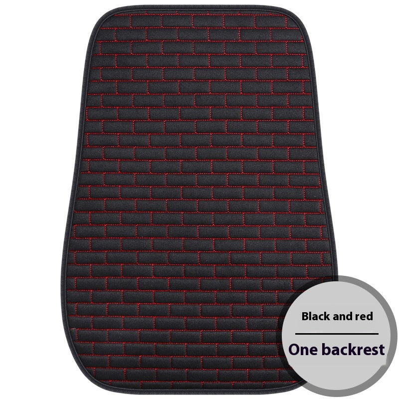 Coussin de siège de voiture en lin Plaque de protection de trois pièces