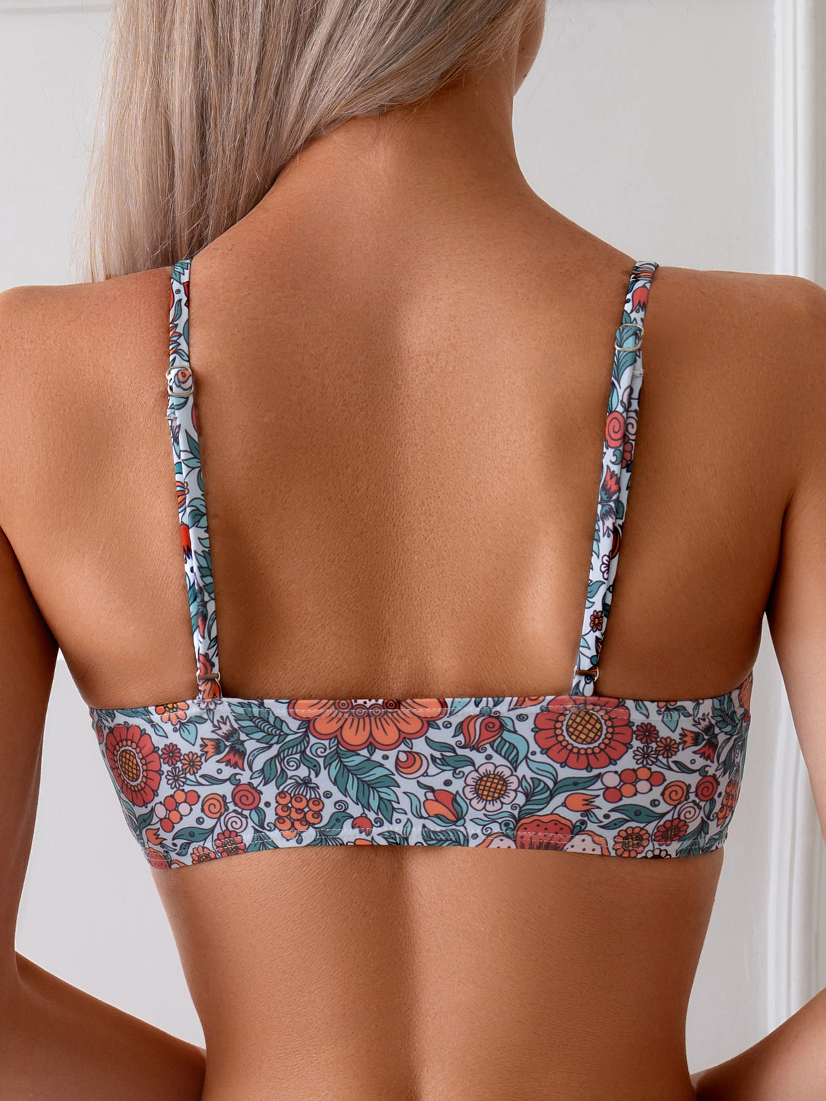 Set de bikini floral rétro pour femmes
