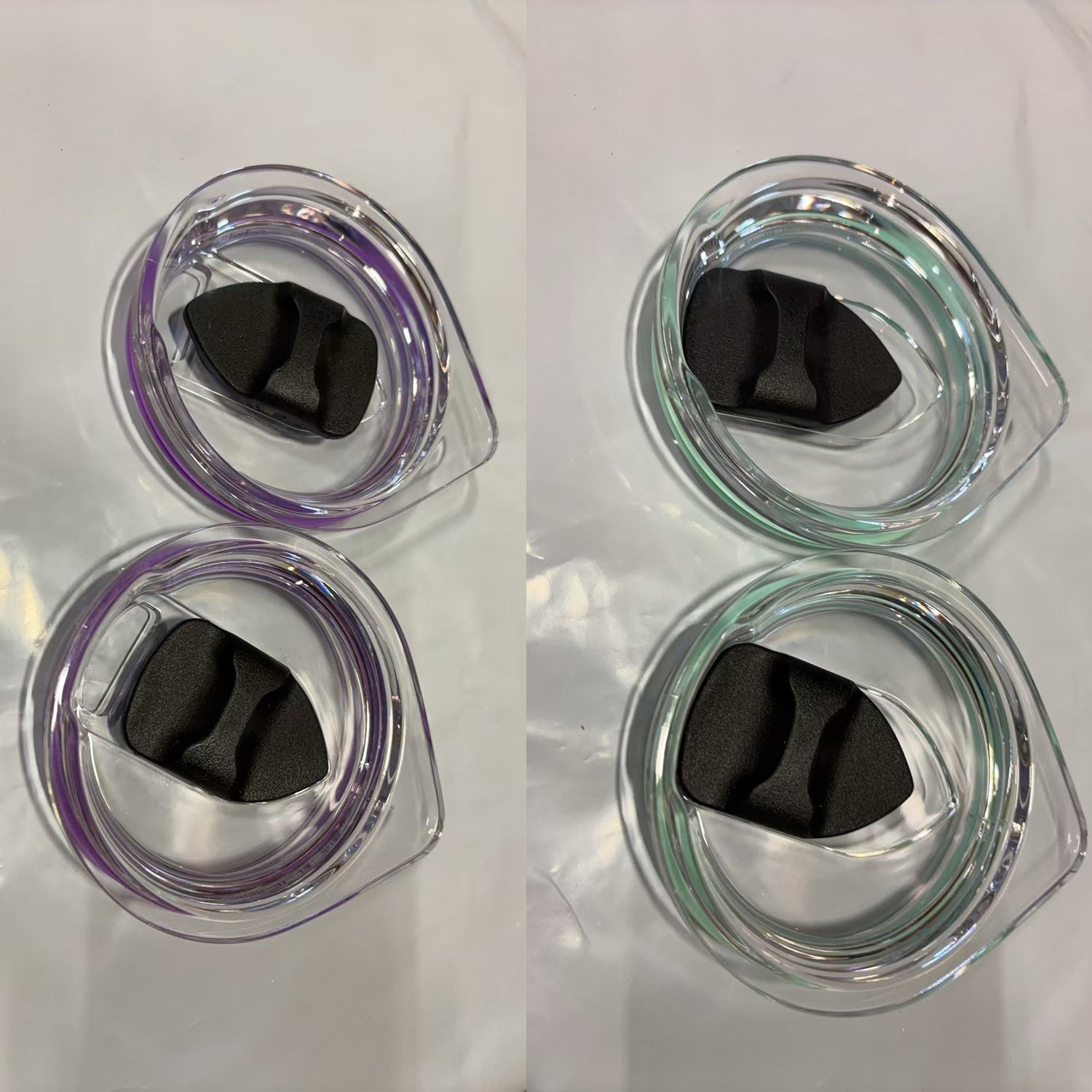 Couvercle de tasse 2Pcs Couvercle de tasse 10 oz ou 20 oz Slider magnétique Spill Proof Tumbler