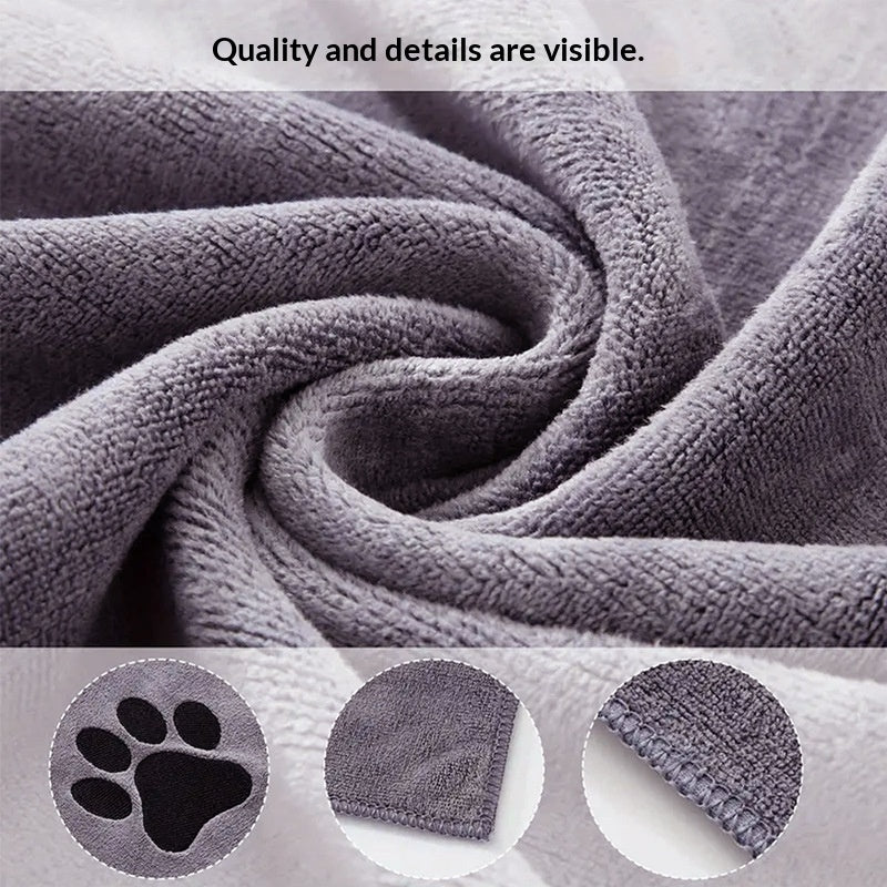 Serviette de bain pour animaux de compagnie Séchage rapide Très absorbant Extra grand et épais en Ultra Fine Mi