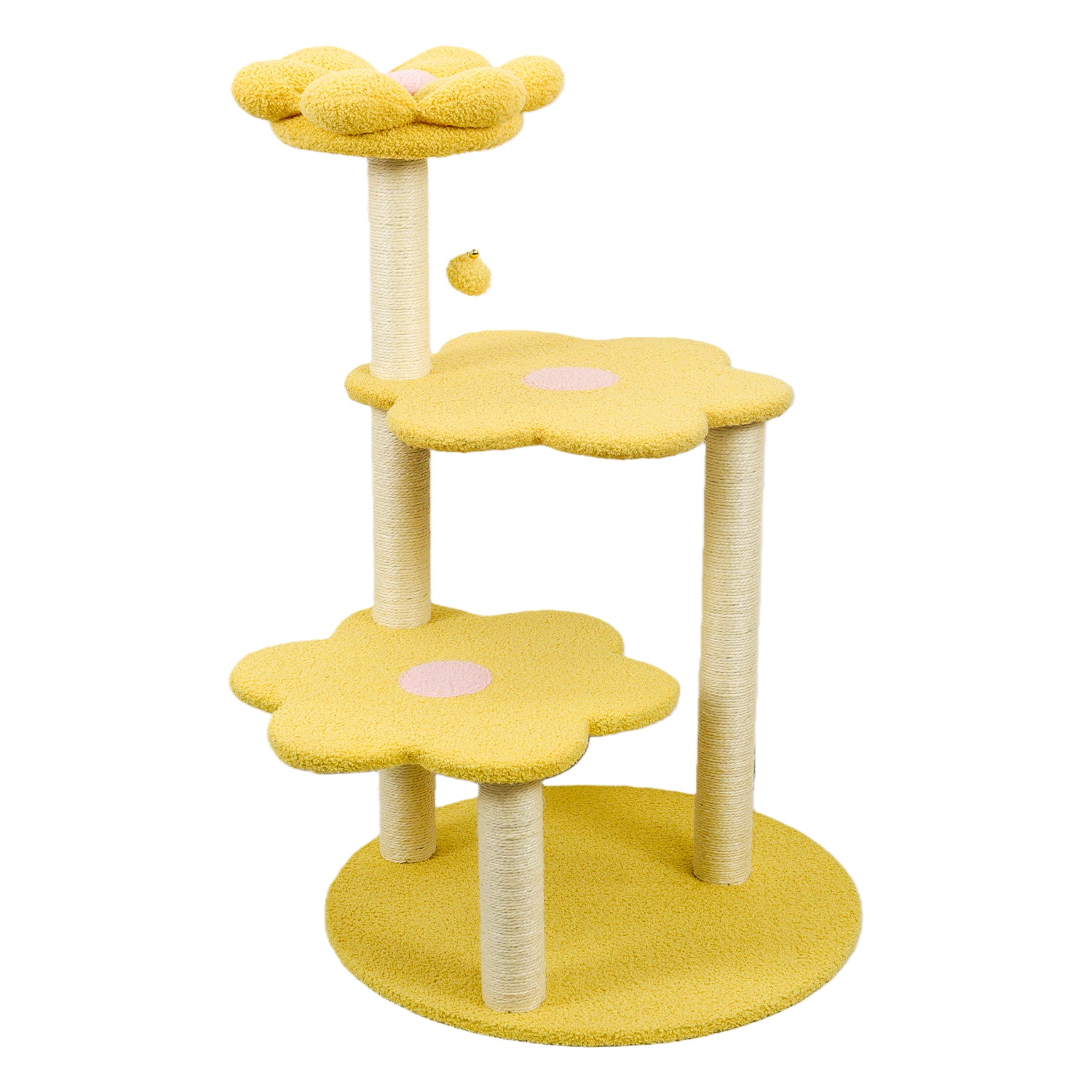 Arbre de chat avec perche confortable amovible & poteaux de scratch Suspension & Jouet Furnit de chat multi-niveaux