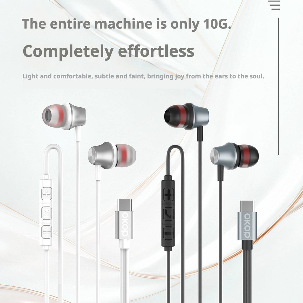 KP-236 casques filaires dans l'oreille Best-seller USB-C universel pour téléphones PC basse lourde haute