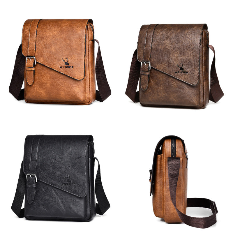 Sac transversal casual rétro homme de grande capacité