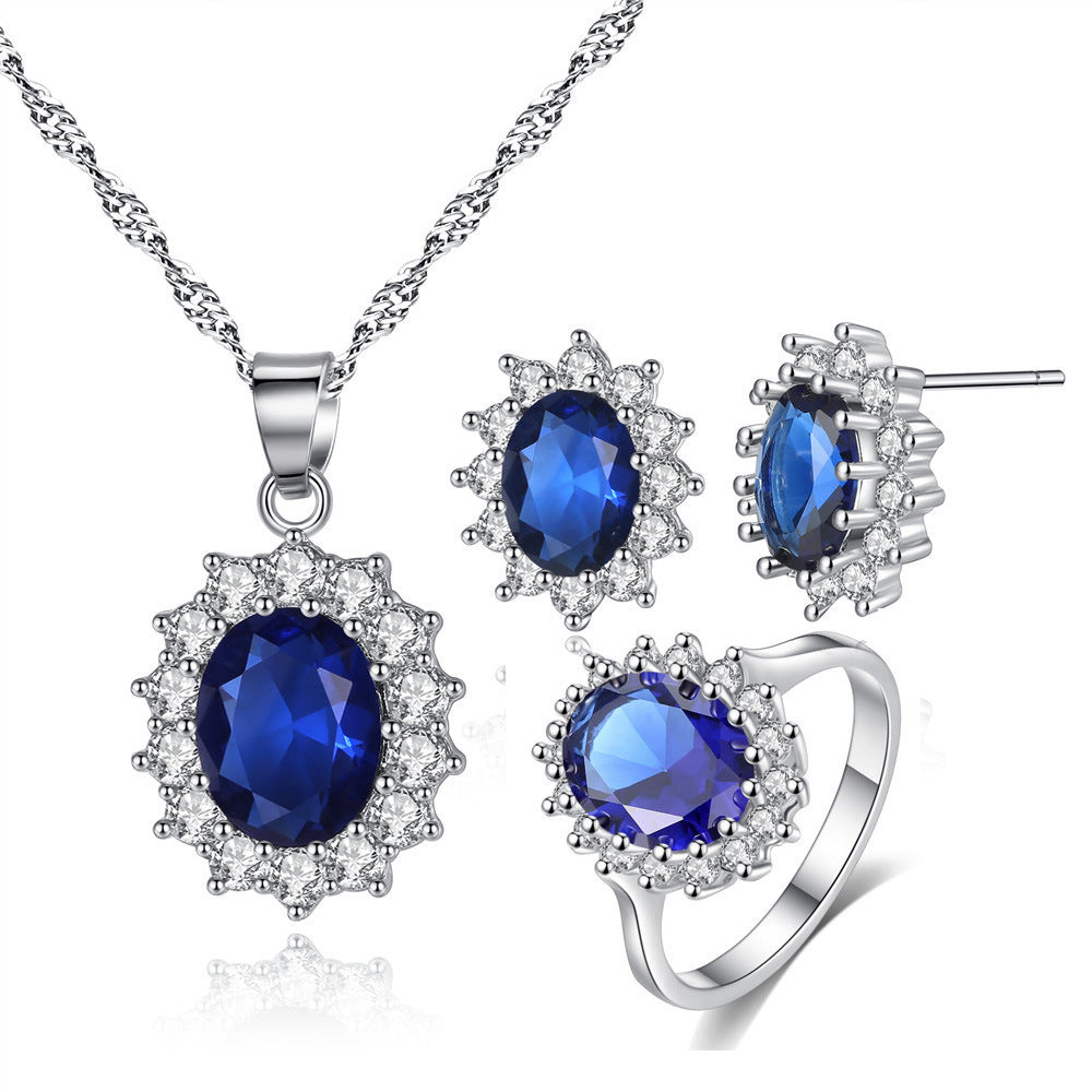 Ensemble de bijoux de tournesol Collier Anneau Boucles d'oreilles Boucles d'oreilles