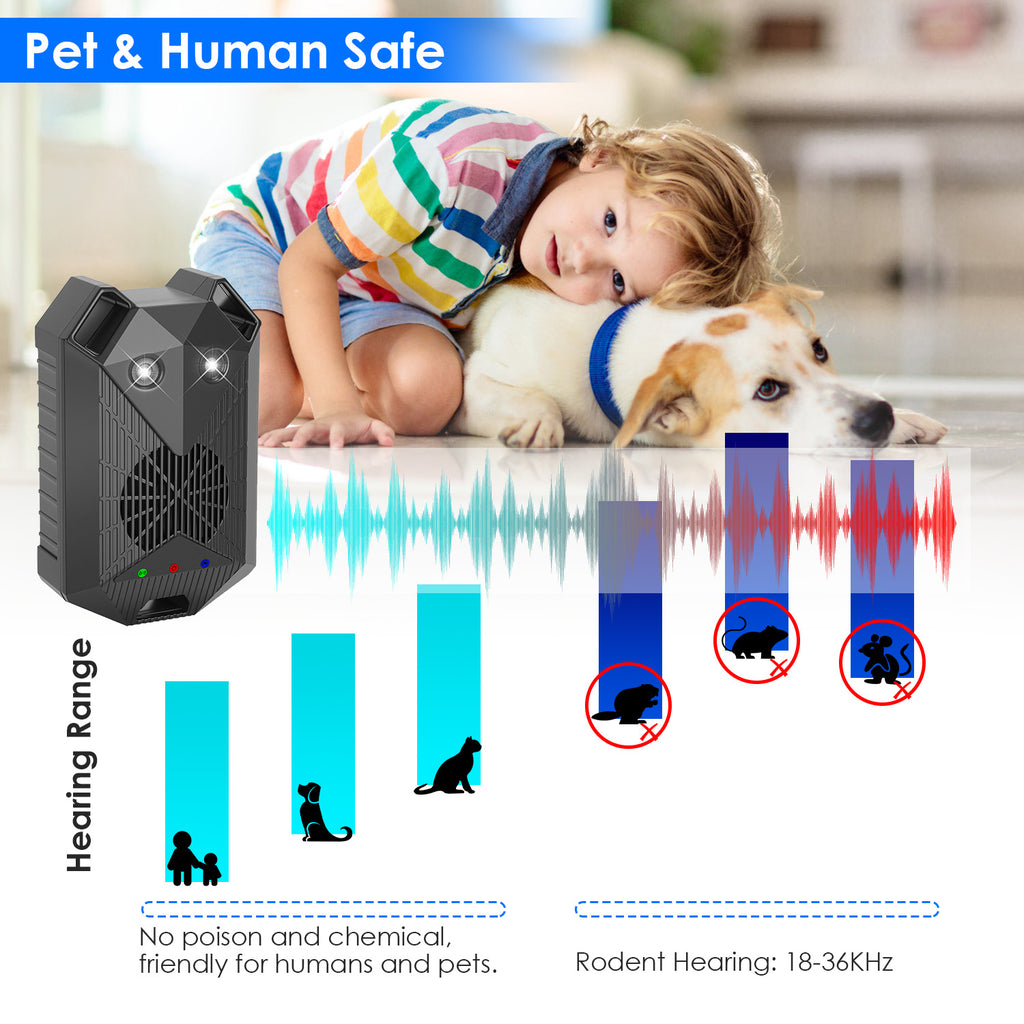 2 Pack Sous Hood Ultrasonic Rodent Repeller Rodent Control Deterrent Chaser Blocker pour V
