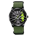 Nylon Roue Hubs Montre Quartz Créative Homme