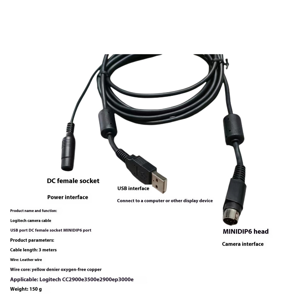 Câble de caméra Cord d'alimentation 3 M