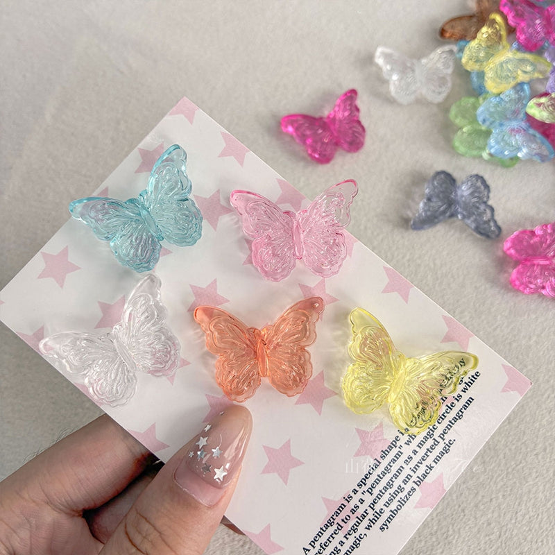 Perles de papillon acrylique détaillées