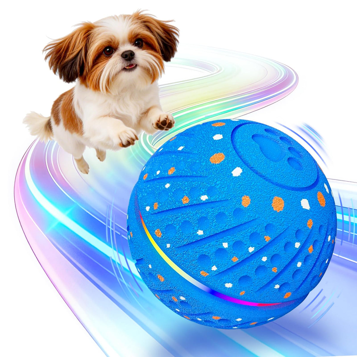 Ballon de chien interactif Mouvement automatique activé 3 modes Mouvement activé Rolling & Bouncin