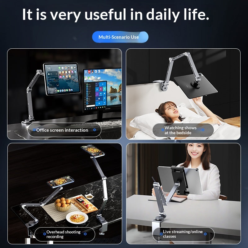 Tablette magnétique et support de téléphone en alliage d'aluminium de bureau