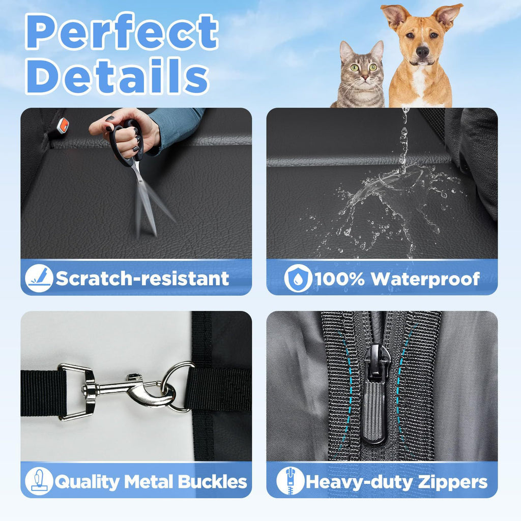 Alimentation directe multifonctions Car Pet Waterproof Et tapis de chien de voiture résistant aux rayures
