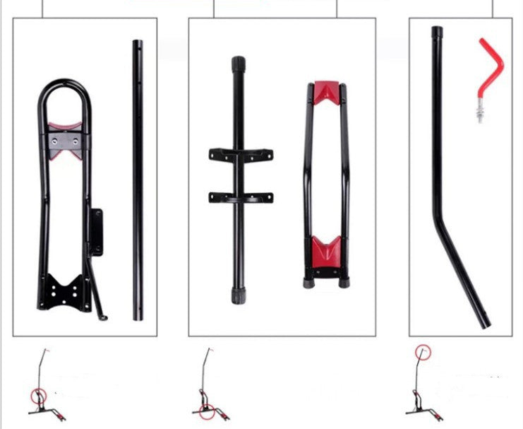 Rack de stationnement en L Réparation de voiture amovible Support d'affichage de vélo de montagne