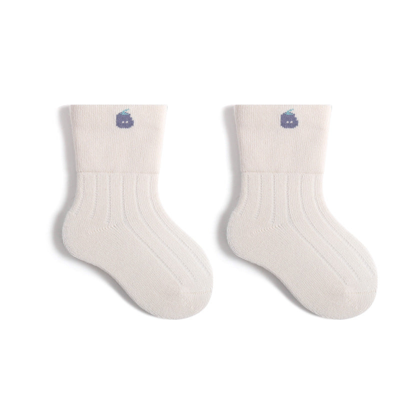 Nouveau-né Large bouche Cartoon sans os Tube moyen Chaussettes en coton