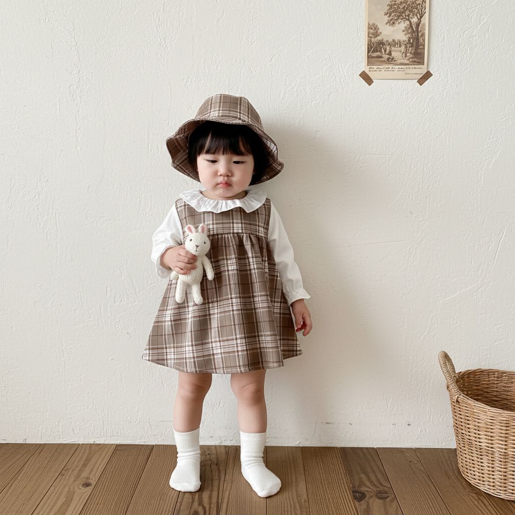 Printemps Arrivée filles Doll-collar Faux combinaison de saut deux-pièces