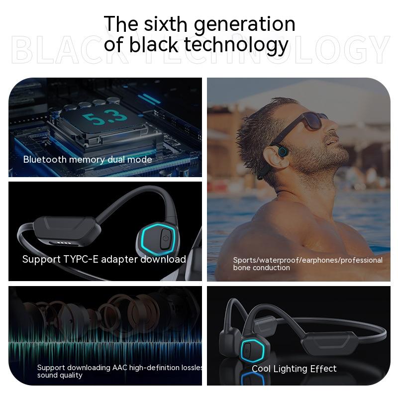 Casque Bluetooth pour la conduction osseuse Petite lampe de nuit à induction Grade 8