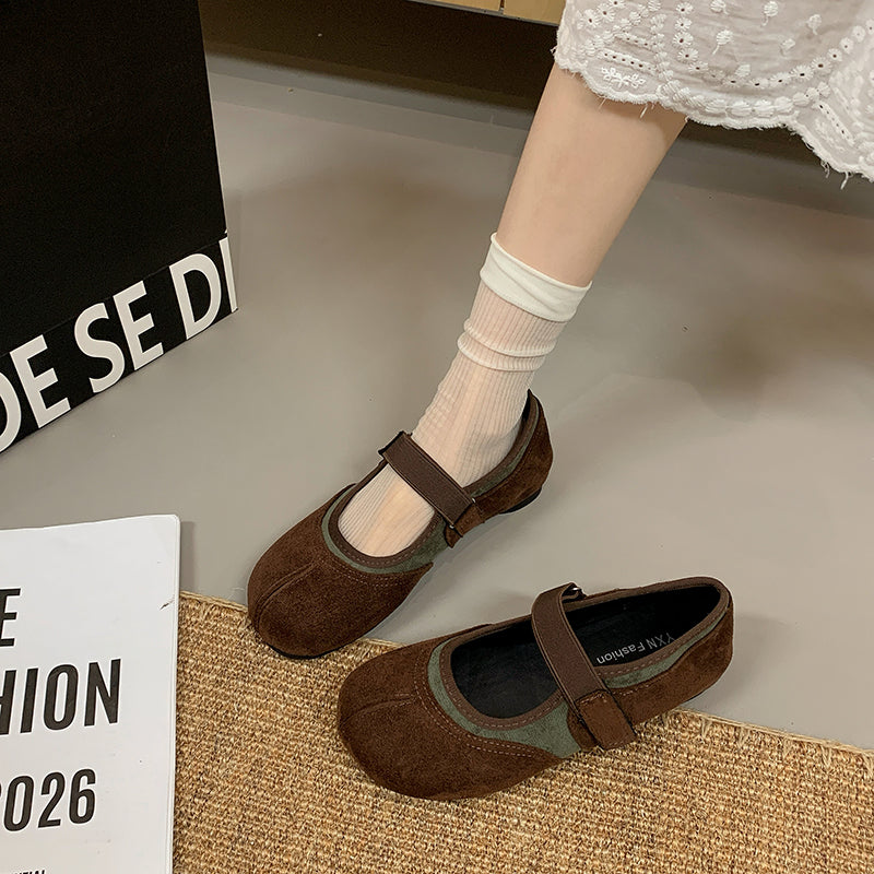 Femmes 6cm Hauteur invisible Augmenter Mary Jane Flats