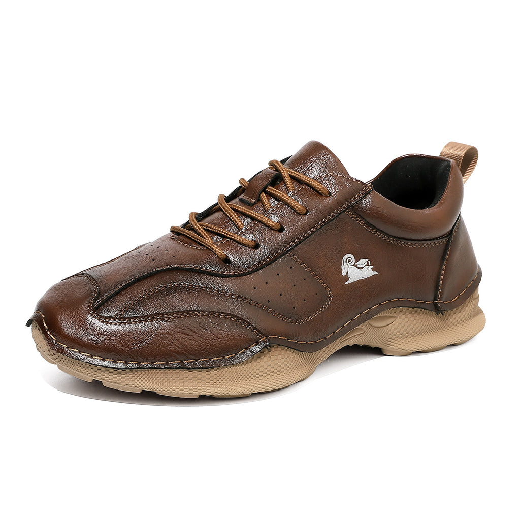 Chaussures décontractées en cuir plat pour hommes